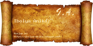 Ibolya Anikó névjegykártya